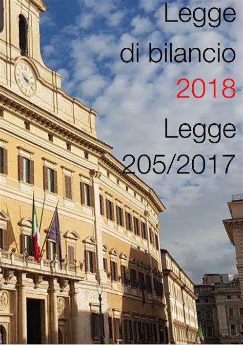 LEGGE N. 205 DEL 27 DICEMBRE 2017 (aggiornata al 